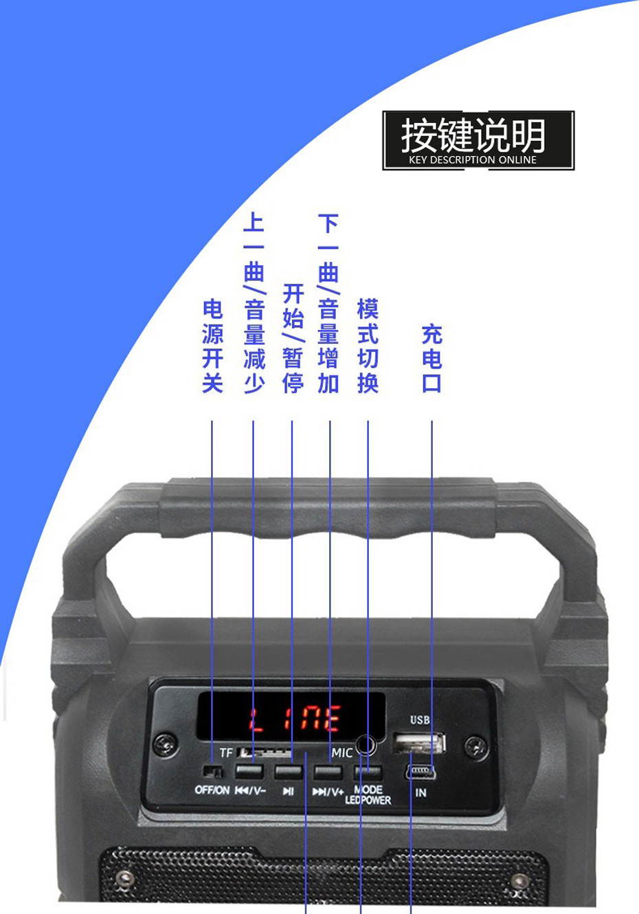 4智能藍牙音響音箱手提便攜式   K97  (圖1)